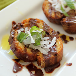 Chocolate and Olive Oil Crostini