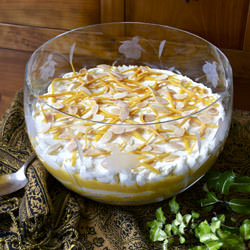 Peach and Mango Trifle