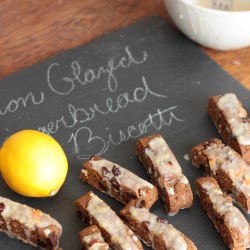 Lemon Glazed GIngerbread Biscotti