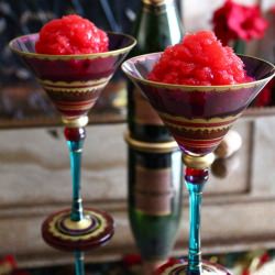 Persimmon and Champagne Granita