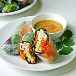 Fresh Spring Rolls & Peanut Sauce