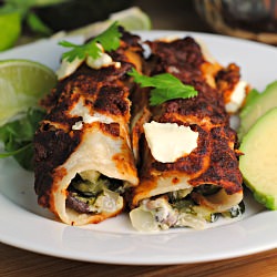 Zucchini & Goat Cheese Enchiladas