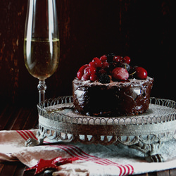Champagne Chocolate Ganache Cake