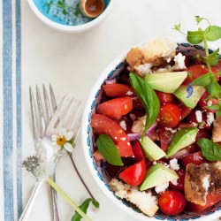 Tomato, Avocado, Gorgonzola Salad