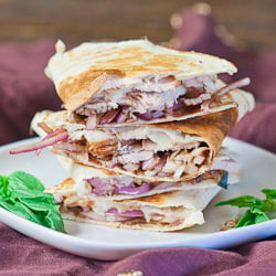 Pork and Balsamic Onion Quesadilla