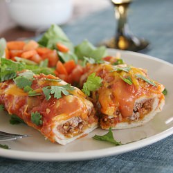 Cheddar Beef Enchiladas