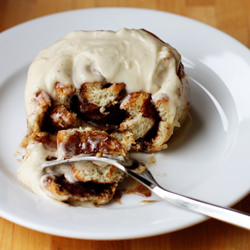 Maple Frosted Cinnamon Rolls
