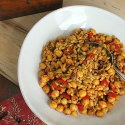 Spiced Kamut and Chick Pea Salad