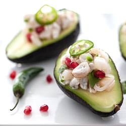 Shrimp & Scallop Stuffed Avocados