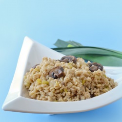Barley with Leeks and Mushrooms