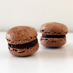 Chili Ganache Chocolate Macarons