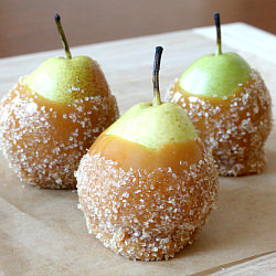 Caramel Dipped Forelle Pears