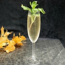 Minty Champagne Cocktail