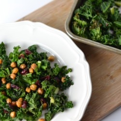 Crispy Kale and Chickpea Salad