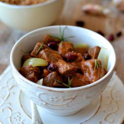 Beef with Cranberry Sauce