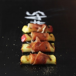 Apples with Maple Syrup & Ham