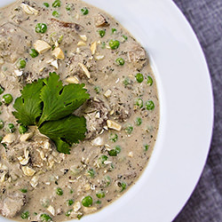 Mushroom, Pea and Fenugreek Korma