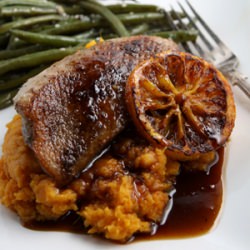 Duck Breasts with Charred Orange