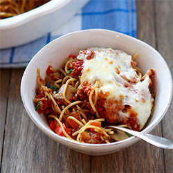 Baked Sausage Spaghetti