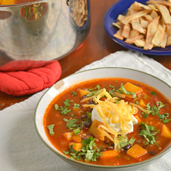 Butternut Black Bean Taco Soup