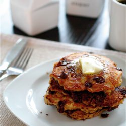 Chocolate Chip Oatmeal Pancakes