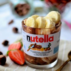 Overnight Oatmeal in the Nutella Jar