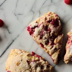 Raspberry White Chocolate Scones