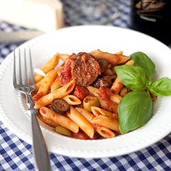 Penne with Olive Sauce