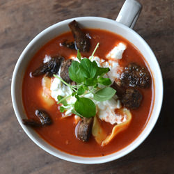 Tomato Soup with Tortellini