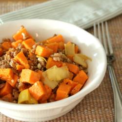 Sweet Potato & Farro with Leeks