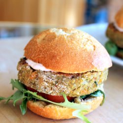 Chickpea Sweet Potato Quinoa Burger