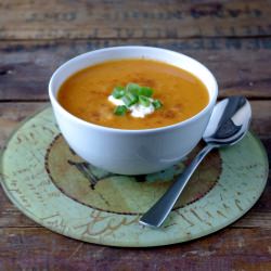 Roasted Cinnamon Sweet Potato Soup