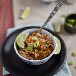 Asian Chicken Fried Rice with Brown