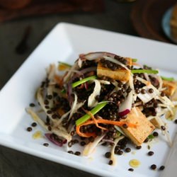 Beluga Black Lentil Salad with Tofu