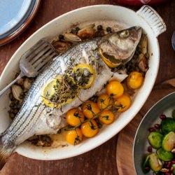 Herb-Roasted Striped Bass