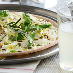 Pistachio + Rosemary White Pizza