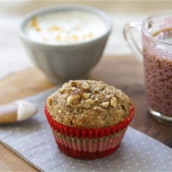 Walnut Banana Bran Muffins