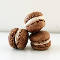 Chocolate Banana Macarons