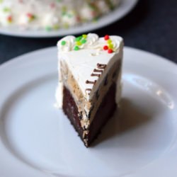 Holiday Birthday Ice Cream Cake