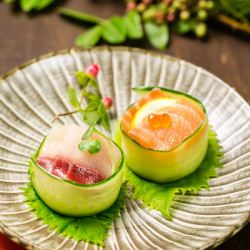 Cucumber Wrapped Sushi