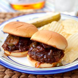 Spicy Whiskey BBQ Sliders