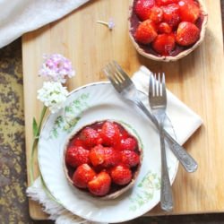 Dark Choc Strawberry Tart
