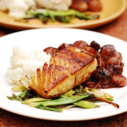 Black Cod with Shallot Sauce