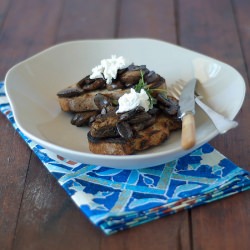 BBQ Mushroom Bruschetta
