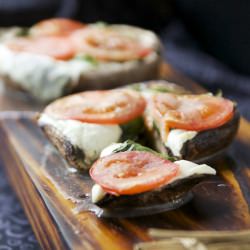 Margherita Pizza on a Portobello