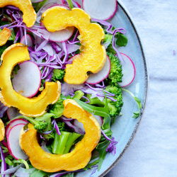 Rainbow Salad with Roasted Squash