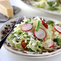 Cabbage, Radish and Parmesan Salad