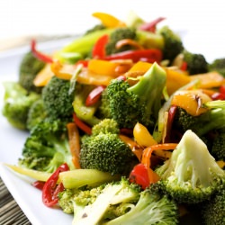 Garlic Chili Peppers + Broccoli