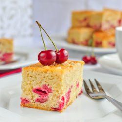 Sour Cherry & Macadamia Cake