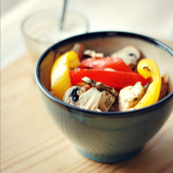 Baked Pepper Bells with Chicken